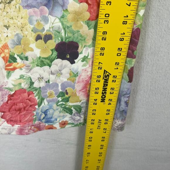 Alice + Olivia Jeans Women's Size 30 Dawn Floral Gorgeous Coin Pocket Crop NWT - Picture 11 of 11